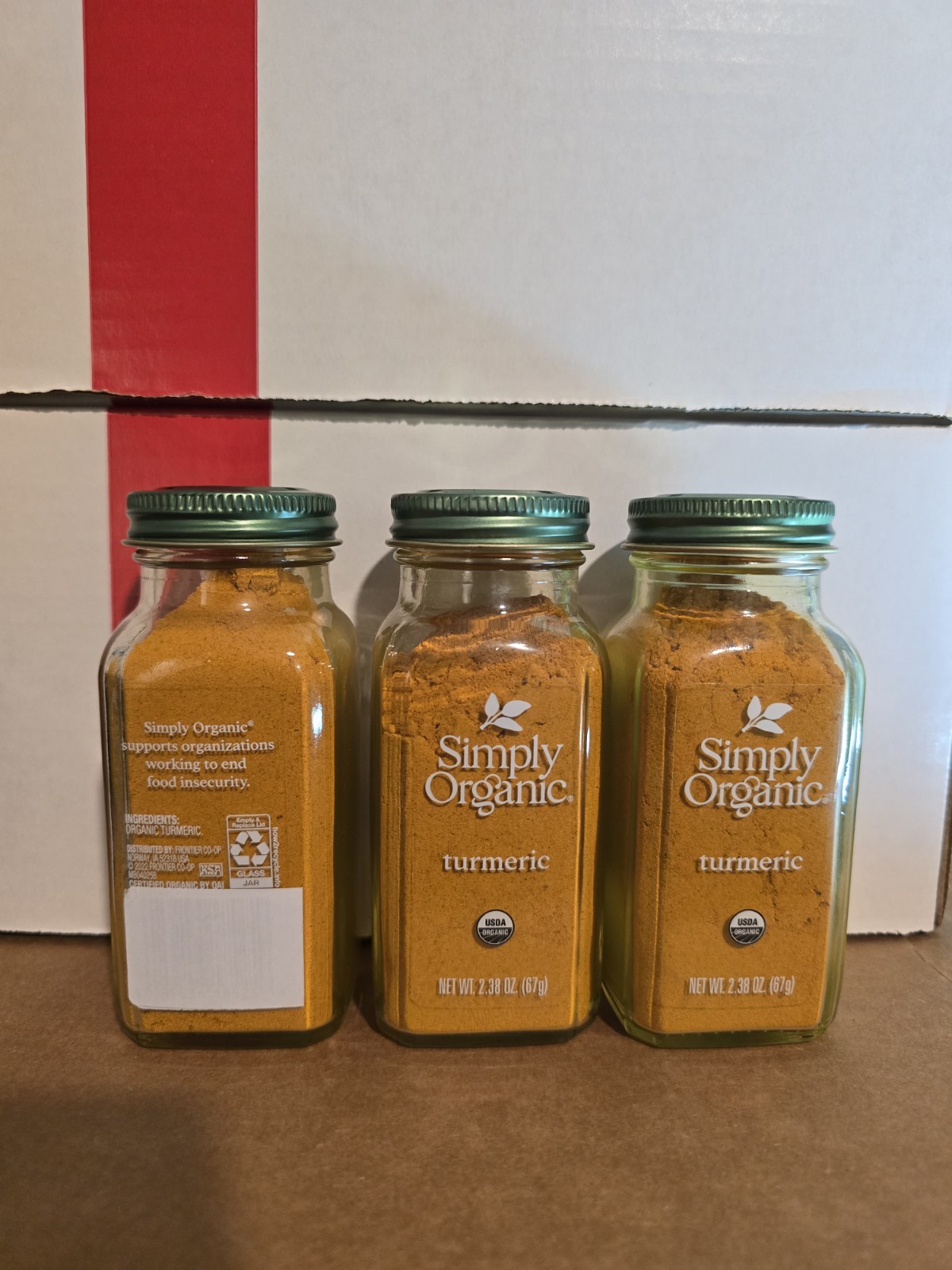 Lot Of 3 Simply Organic Ground Turmeric Root, Certified Organic 2.38 oz