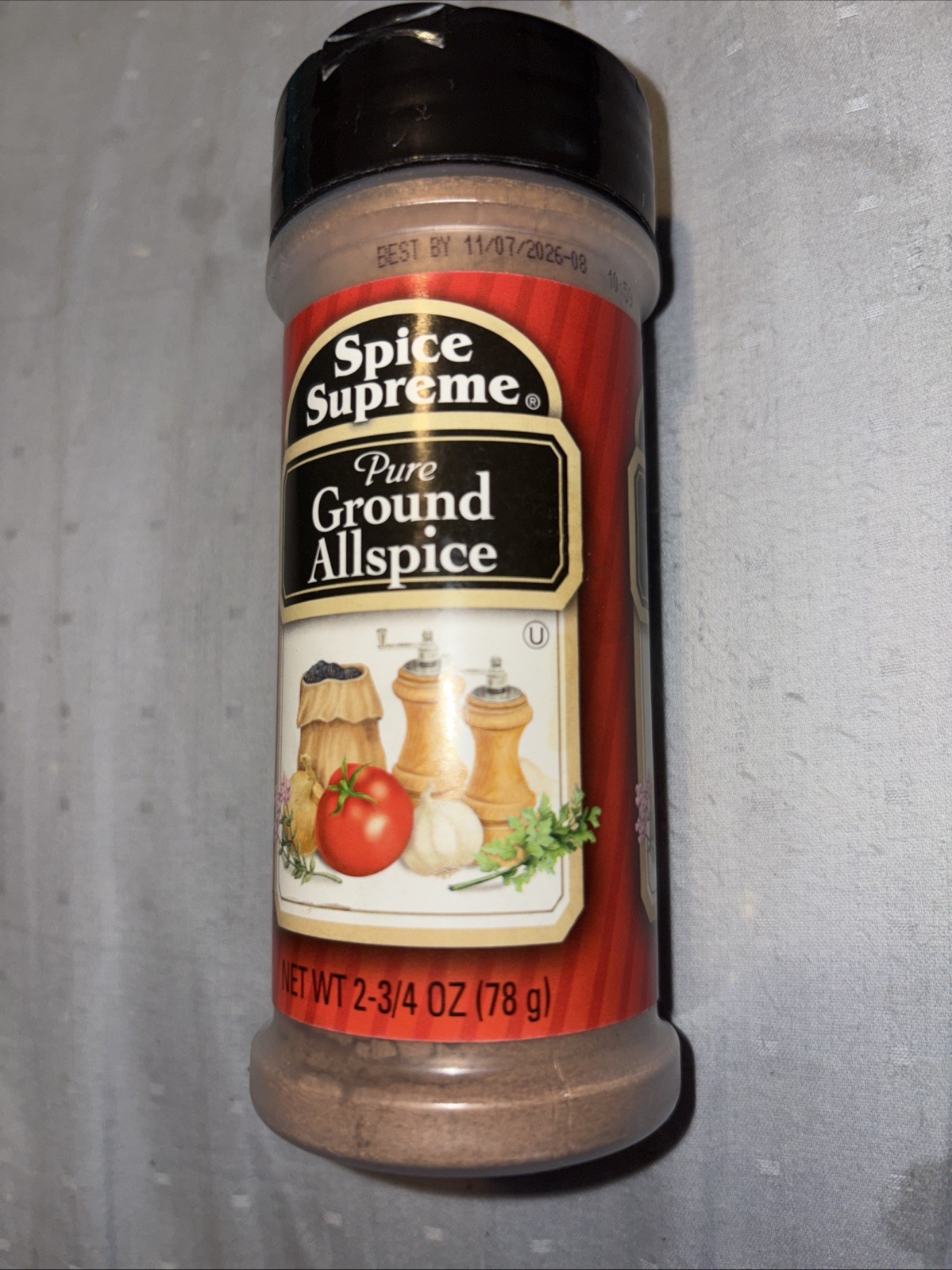 Spice Supreme 2 3/4 oz (78 g) Pure Ground Allspice, UNOPENED SEALED