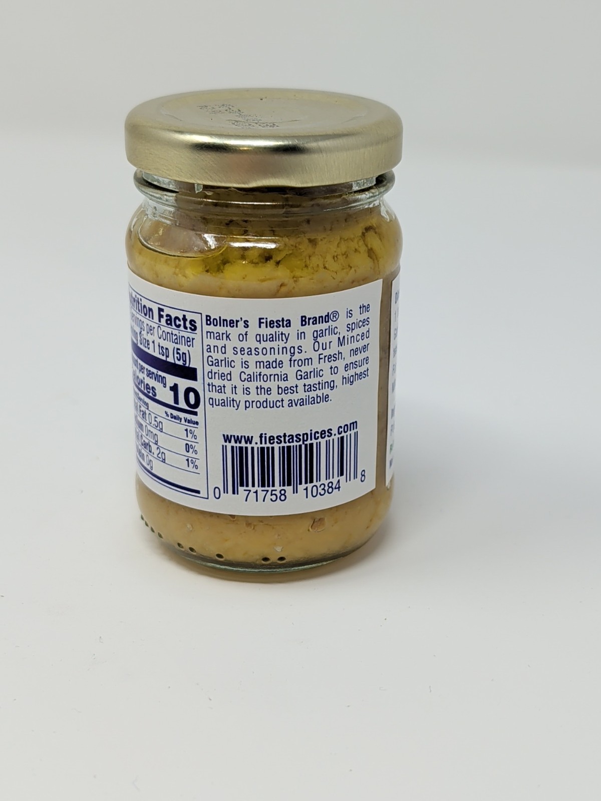 Bolner’s Fiesta Minced Garlic 4.25 Ounce Glass Jar