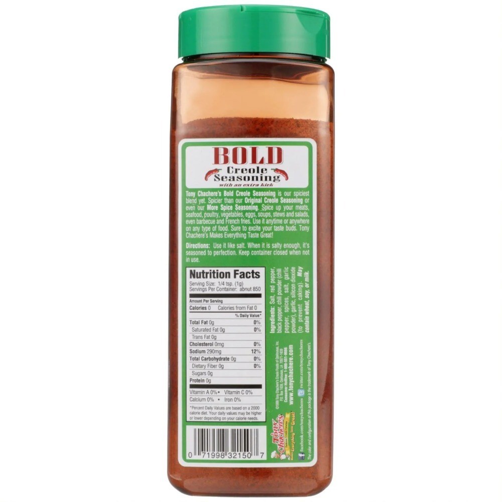 Cajun Bold Seasoning Spice Blend Large 30 oz Container for Cooking