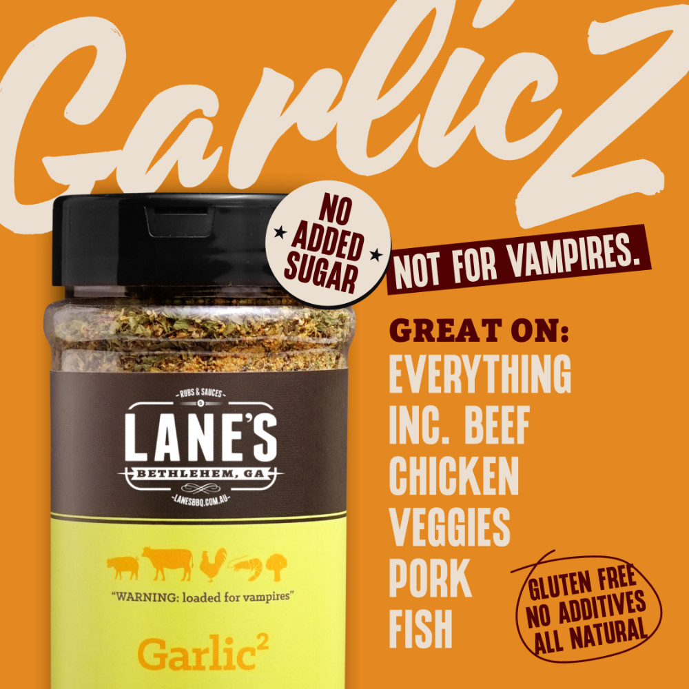 Lane’s Garlic2 PitMaster Size BBQ Rub Seasoning 283gm