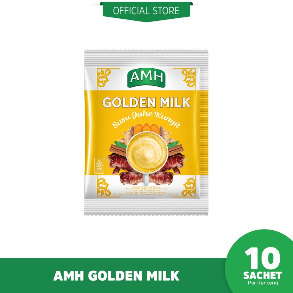 Golden milk ginger turmeric latte powder drink 10 x 24g sachets natural aroma