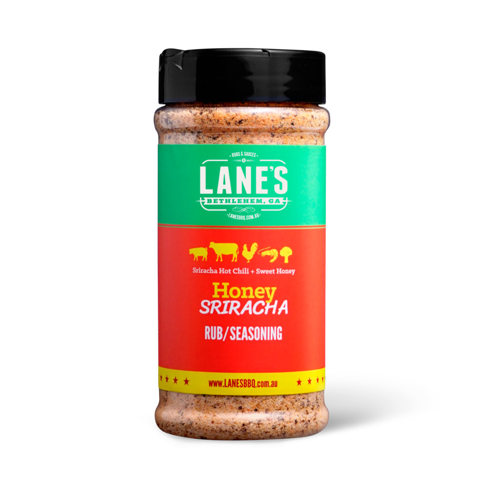 Lane’s Honey Sriracha PitMaster Size BBQ Rub Seasoning 351gm