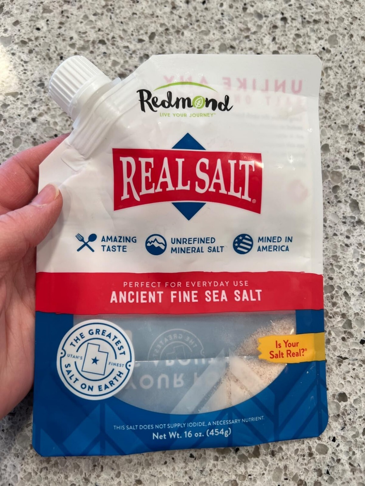 Redmond Real Salt – Ancient Fine Sea Salt, Unrefined Mineral, 16 Ounce pack of 1