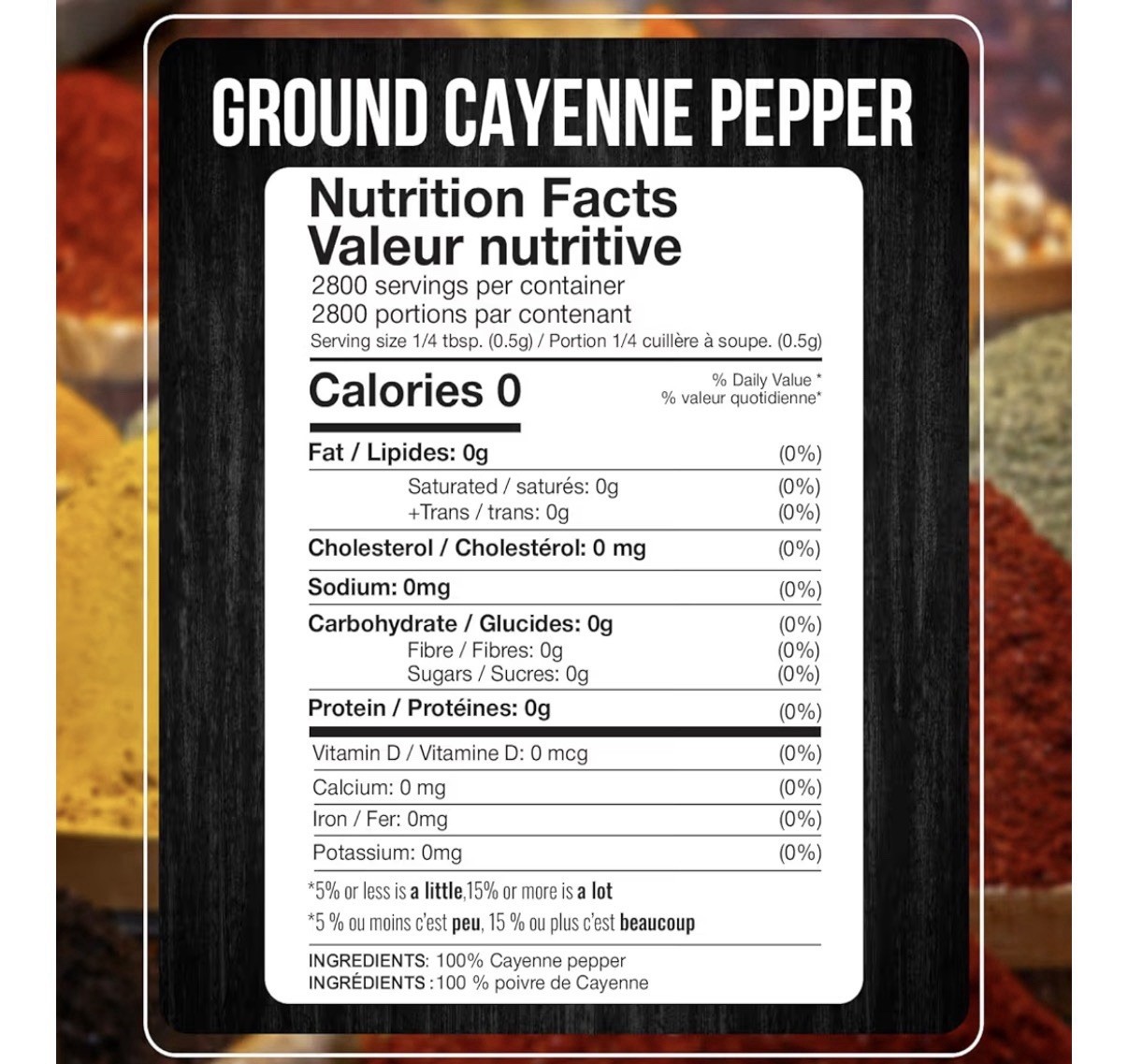 Cayenne Pepper Powder Bulk 5 LB All Natural Red Pepper Spice 50,000 SHU Heat