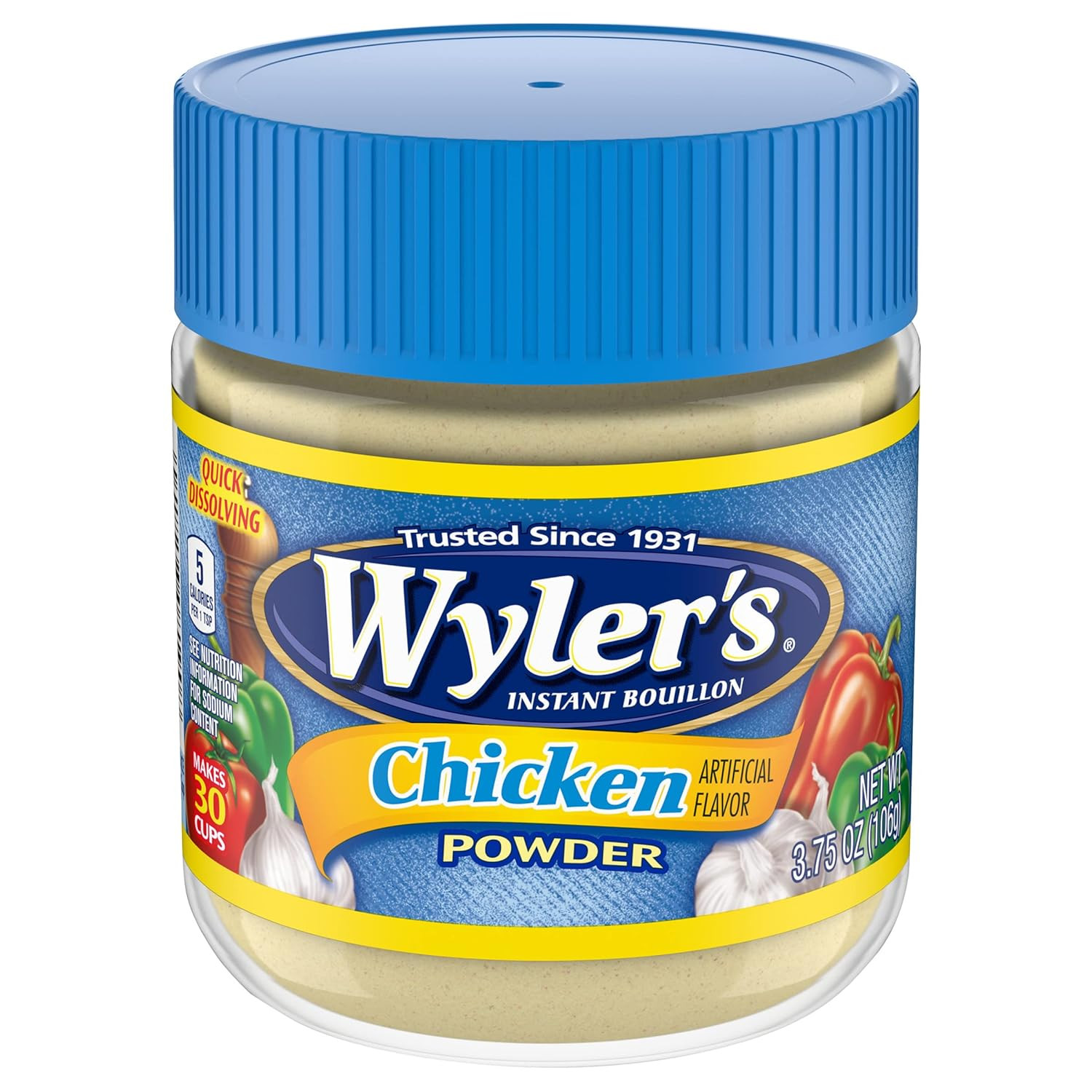 Instant Bouillon Chicken Flavored Powder (3.75 Oz Jar)