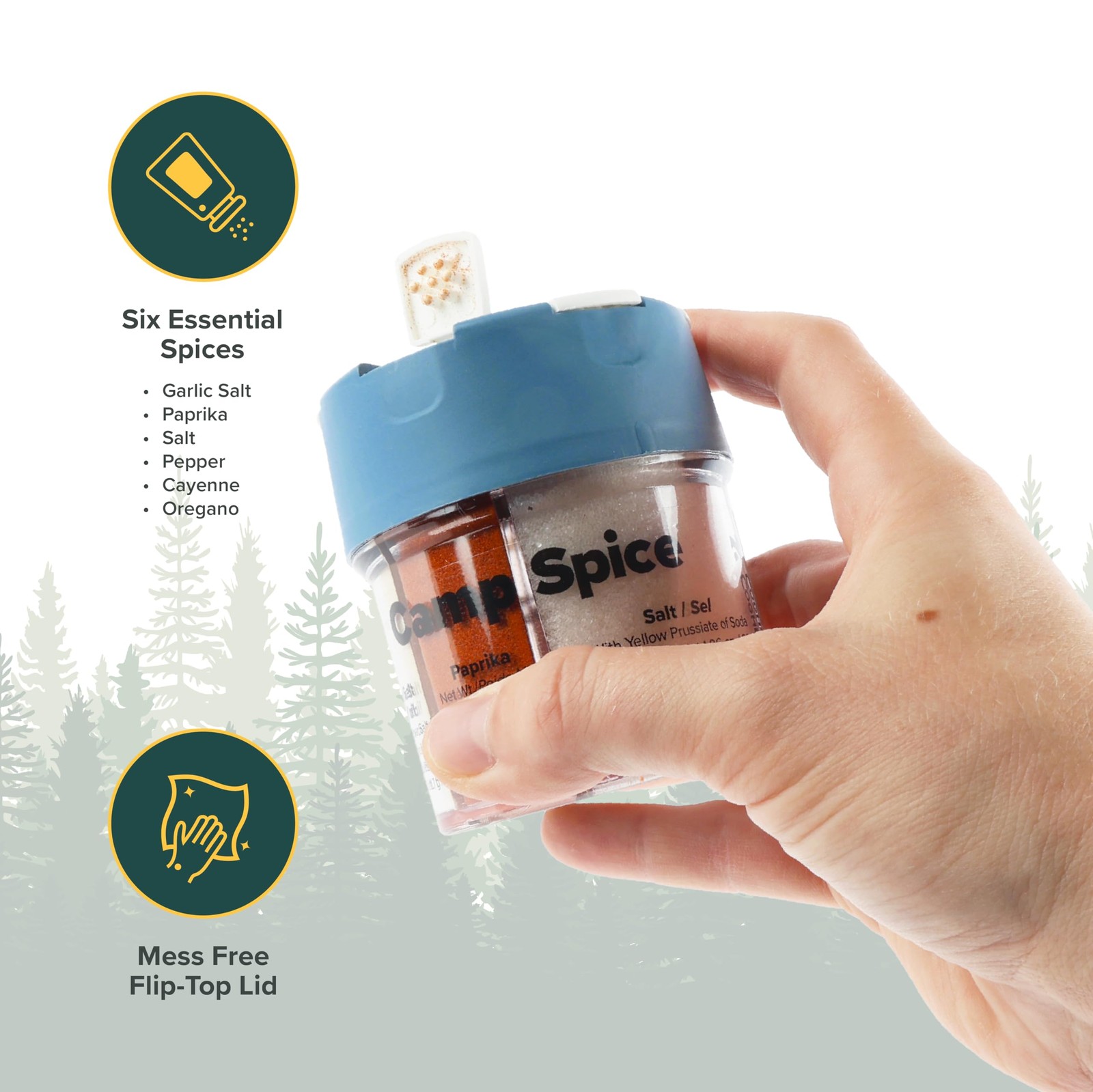 Coghlan’s Camp Spice – 6-in-1 Shaker with 1 Pack, Multi-Spice (New)