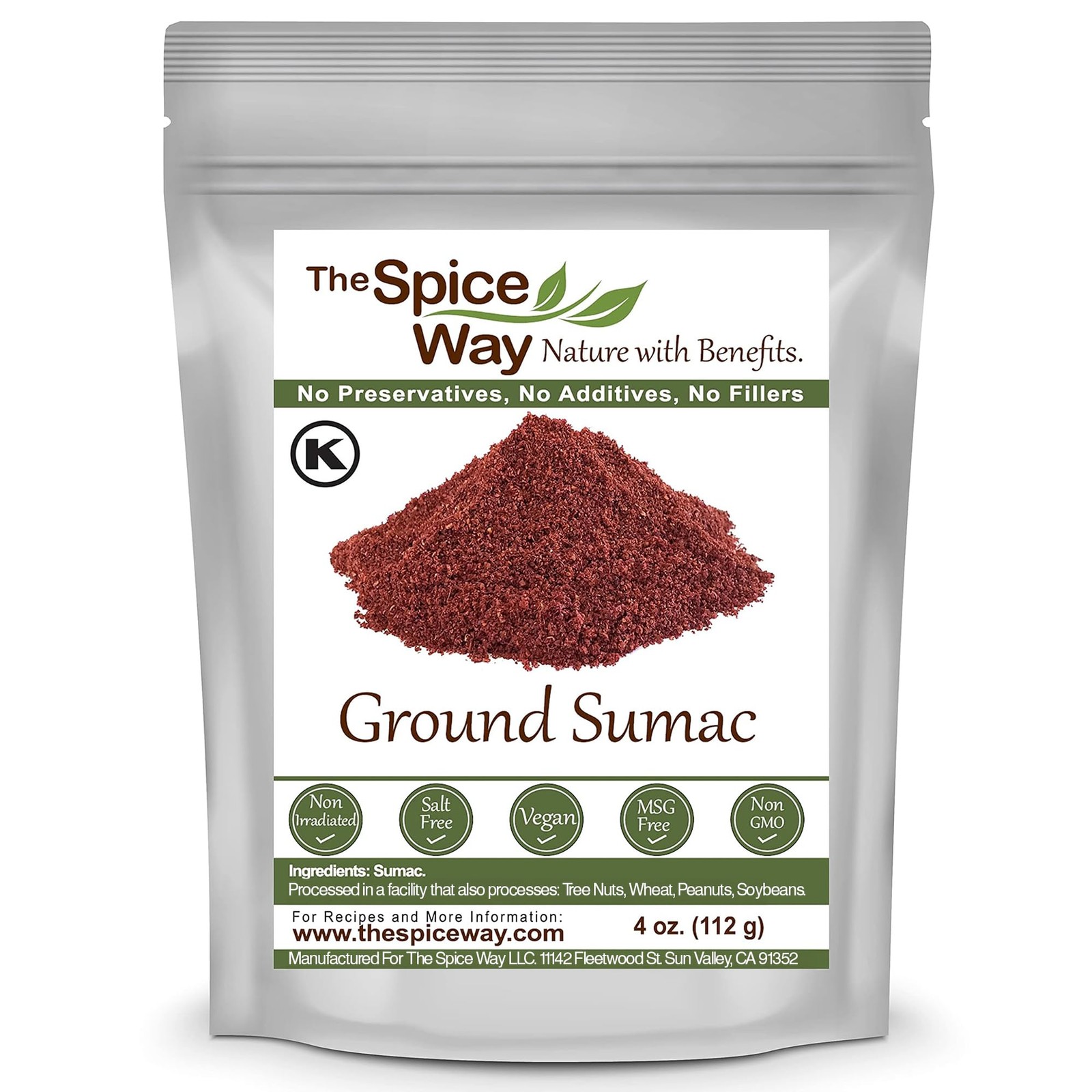 The Spice Way – Pure 100% Ground Sumac Spice, No Salt, no GMO, no Irradiation, S