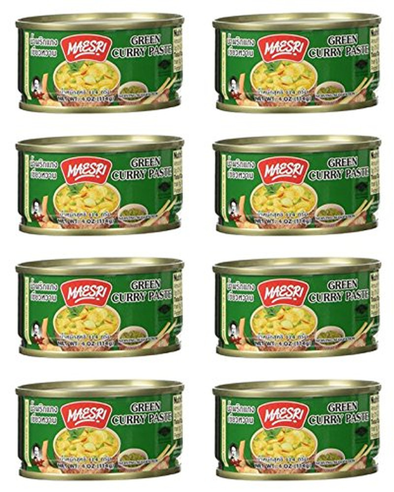 Maesri Thai Green Curry Paste – 4 Oz (Pack of 8)