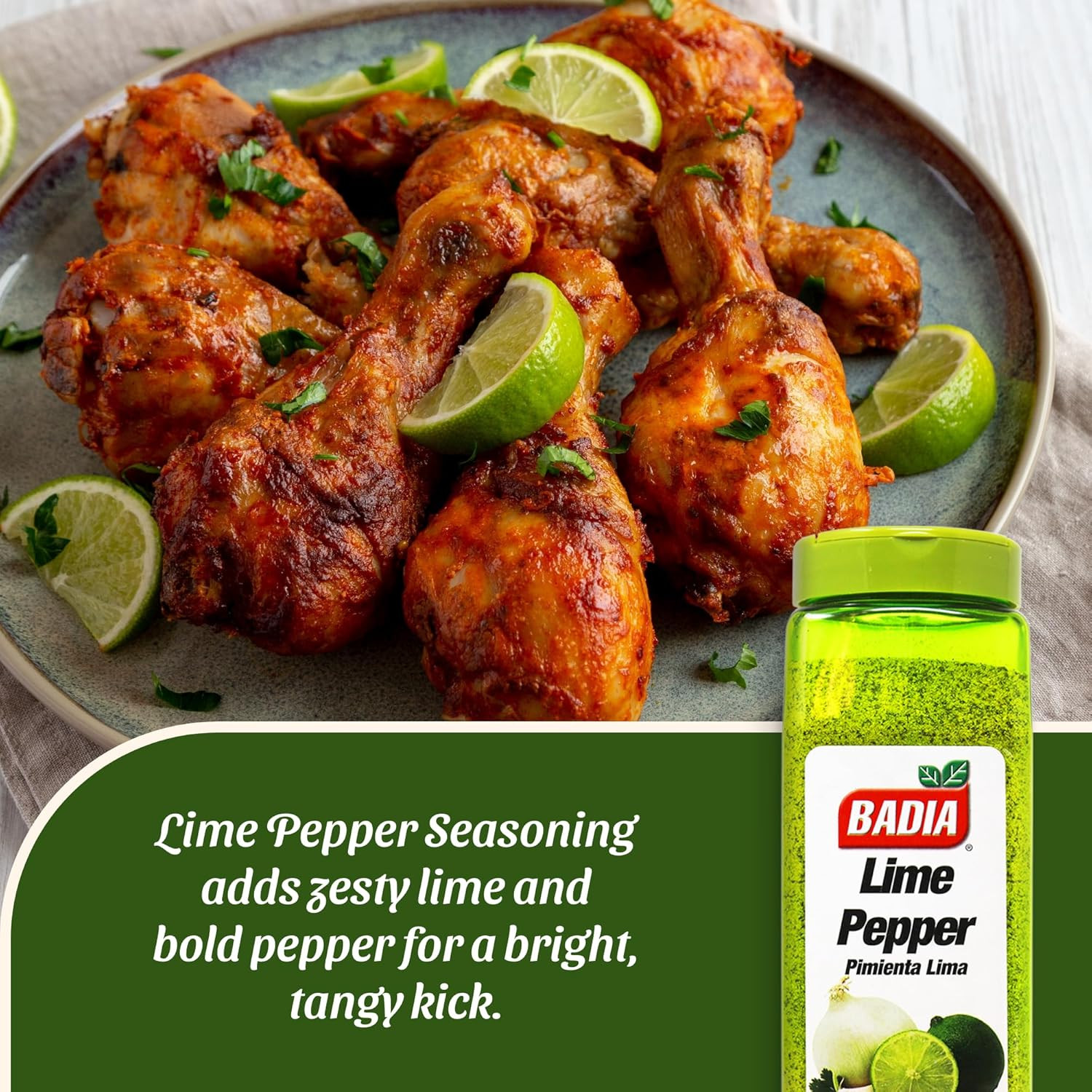Lime Pepper Seasoning, 24 Oz – Pepper Zesty Citrus Blend | Bright Lime, Pepper,
