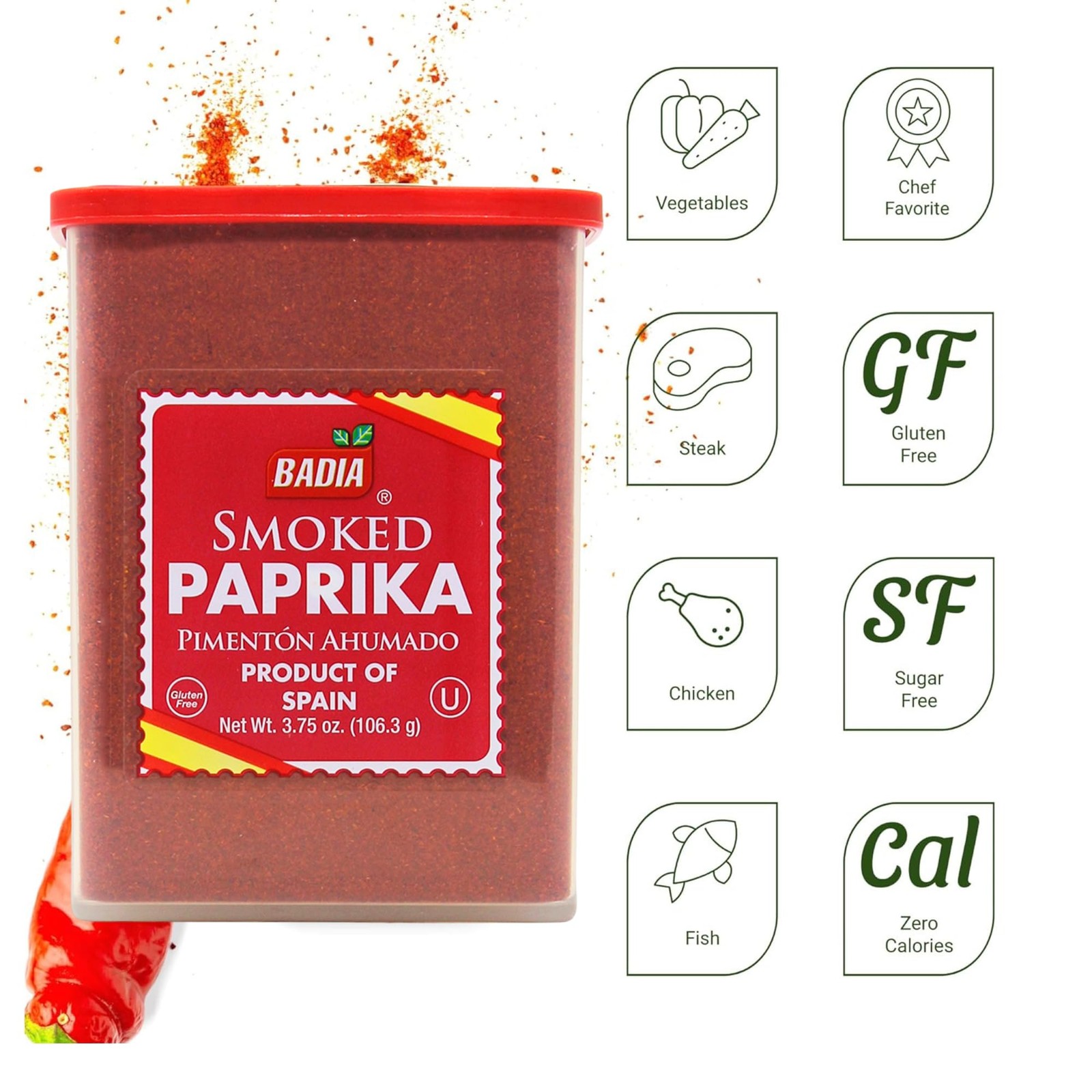Smoked Paprika, 3.75 oz – Rich, Smoky Flavor for Cooking, Grilling & Seasonin…