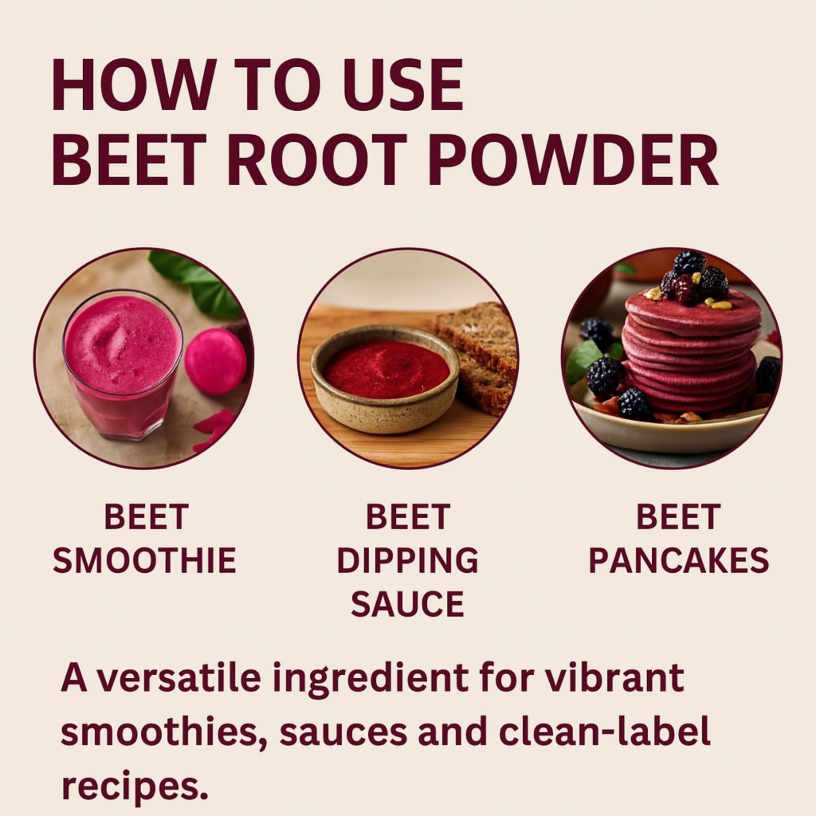 Beetroot Powder – 100% Pure Natural Superfood – Vibrant Color for Cooking – 4 OZ