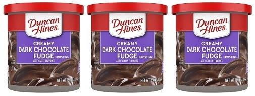 Duncan Hines Frosting Creamy Dark Chocolate Fudge 3 Pack
