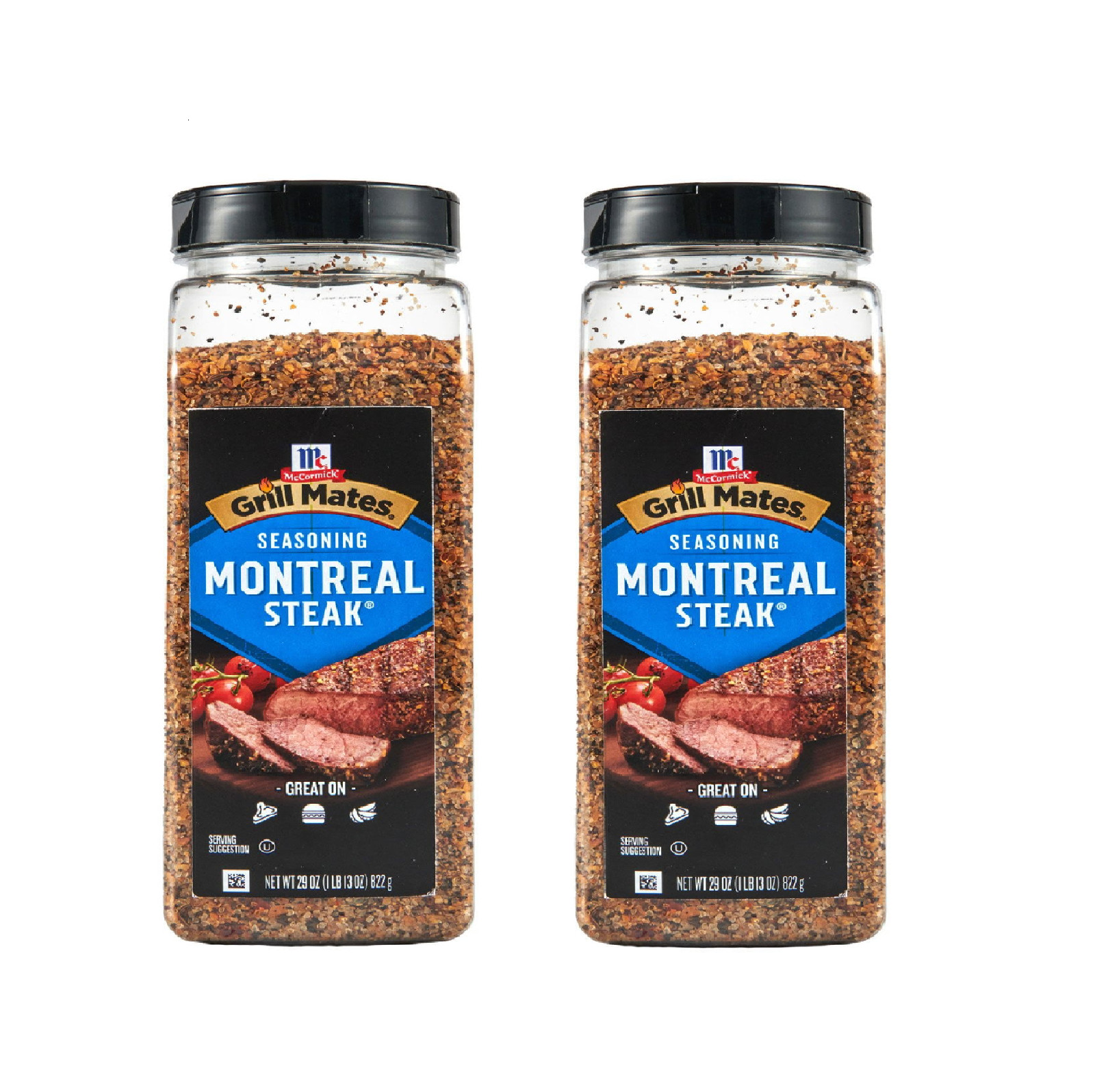 2 PACK – McCormick Grill Mates MONTREAL STEAK SEASONING 29 oz. (Total 58 oz.)