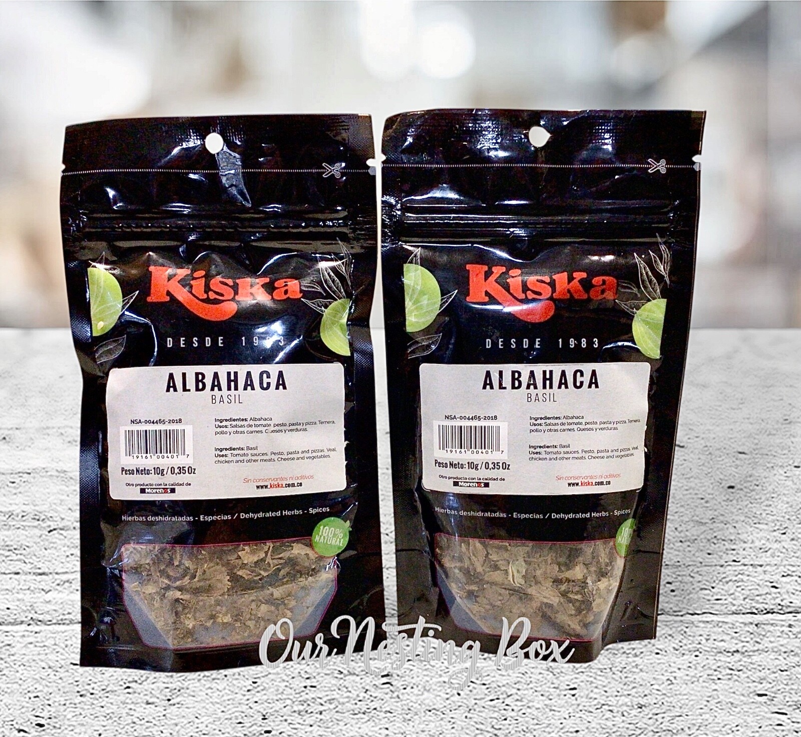 2 Kiska Albahaca basil 10 grams Product of Columbia