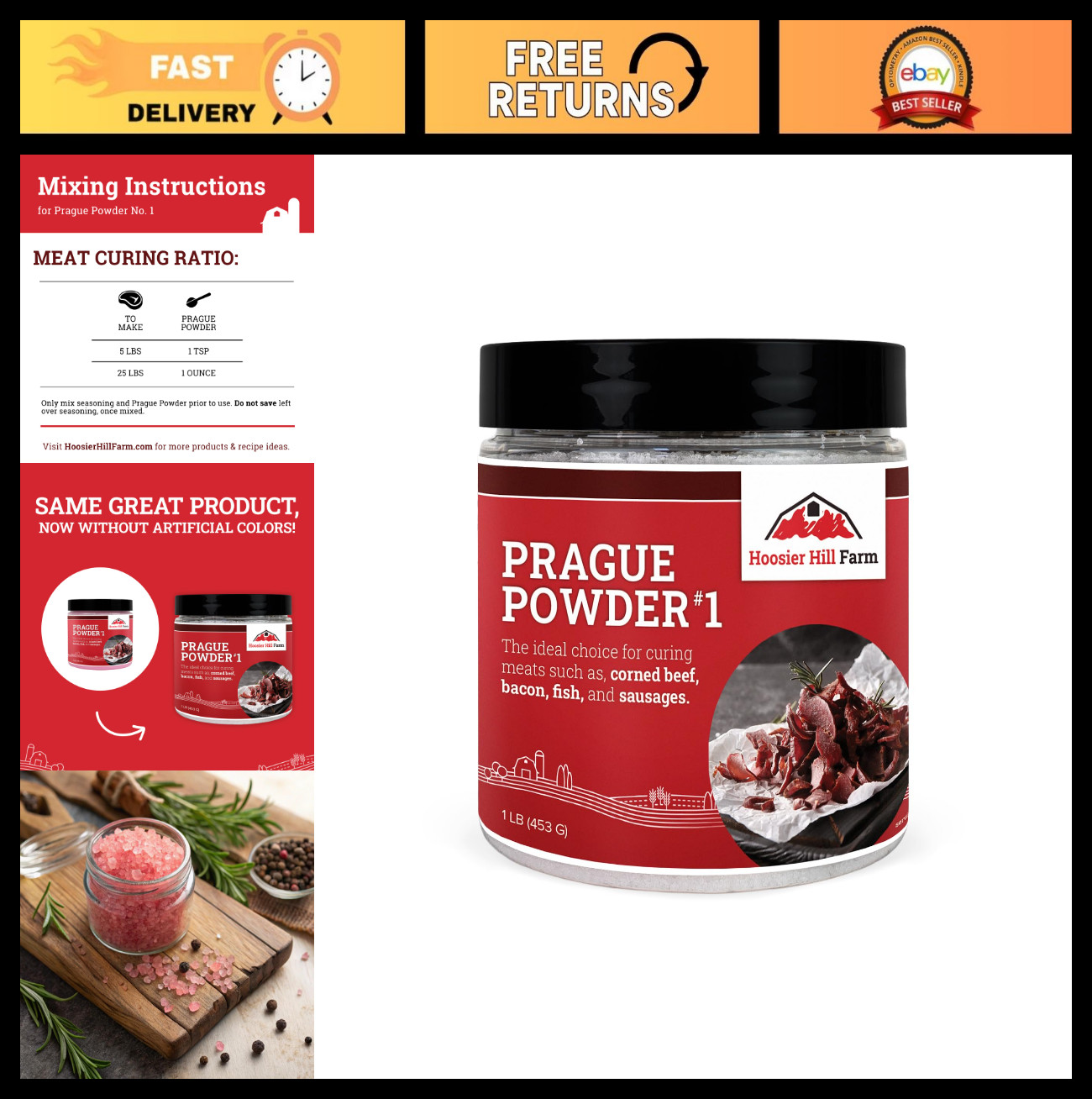 Curing Salt Prague Powder No.1 – 1LB for Meat Preservation & Flavor Enhancer
