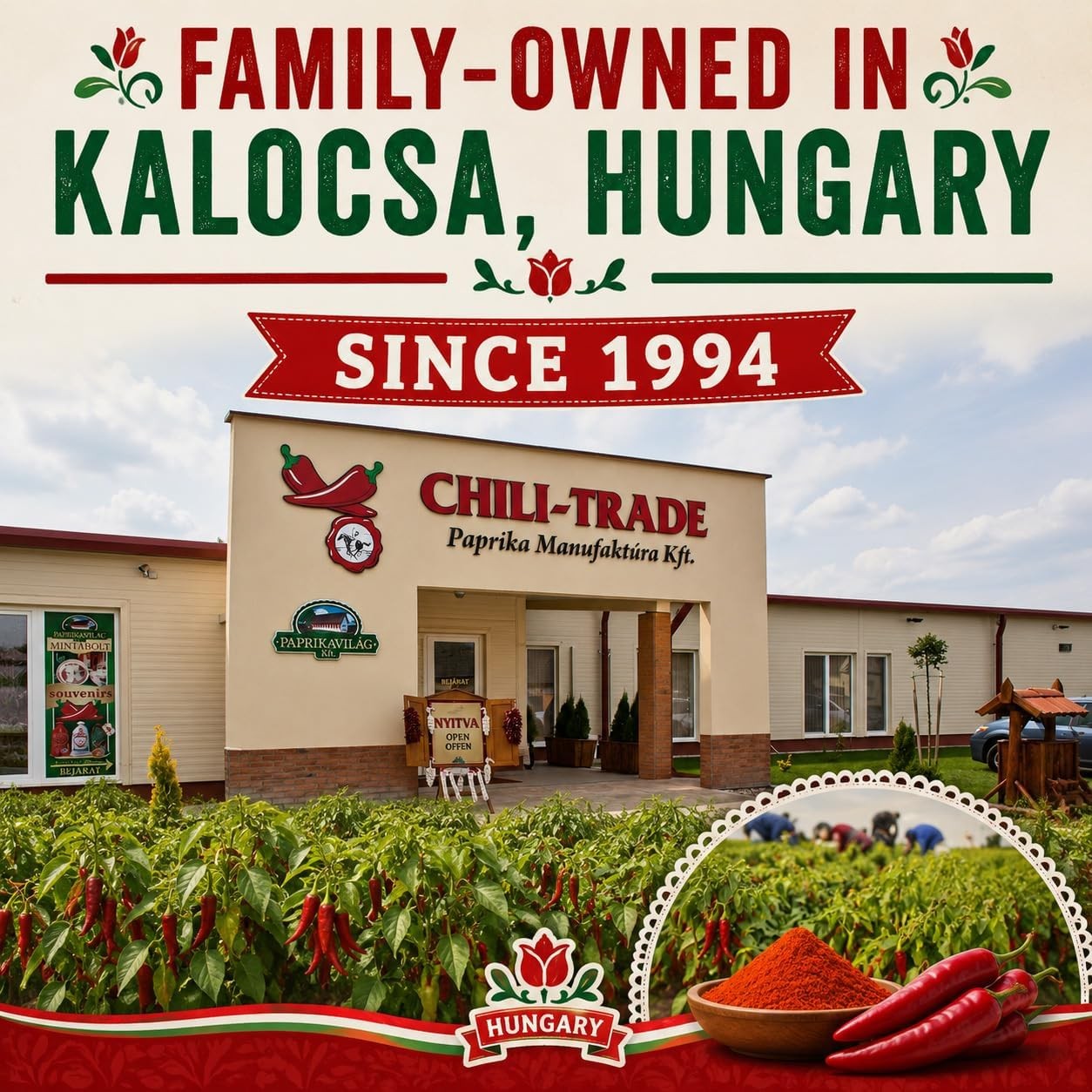 Hungarian Sweet Paprika (8.8oz/250g) Imported from Kalocsa, Hungary