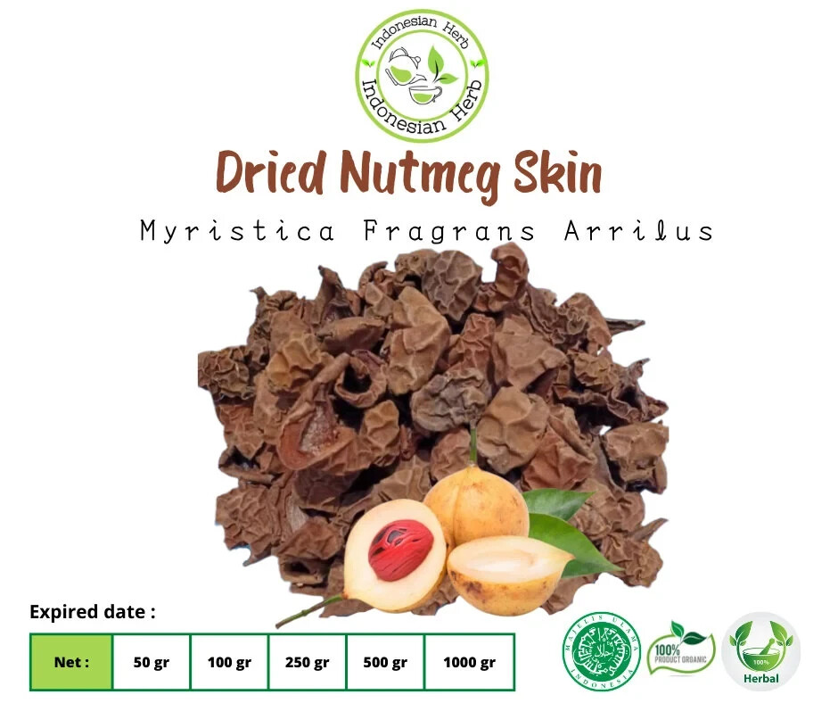 Dried Mace Dry Nutmeg Skin Myristica Fragrans Arrilus Premium Organic Herbs