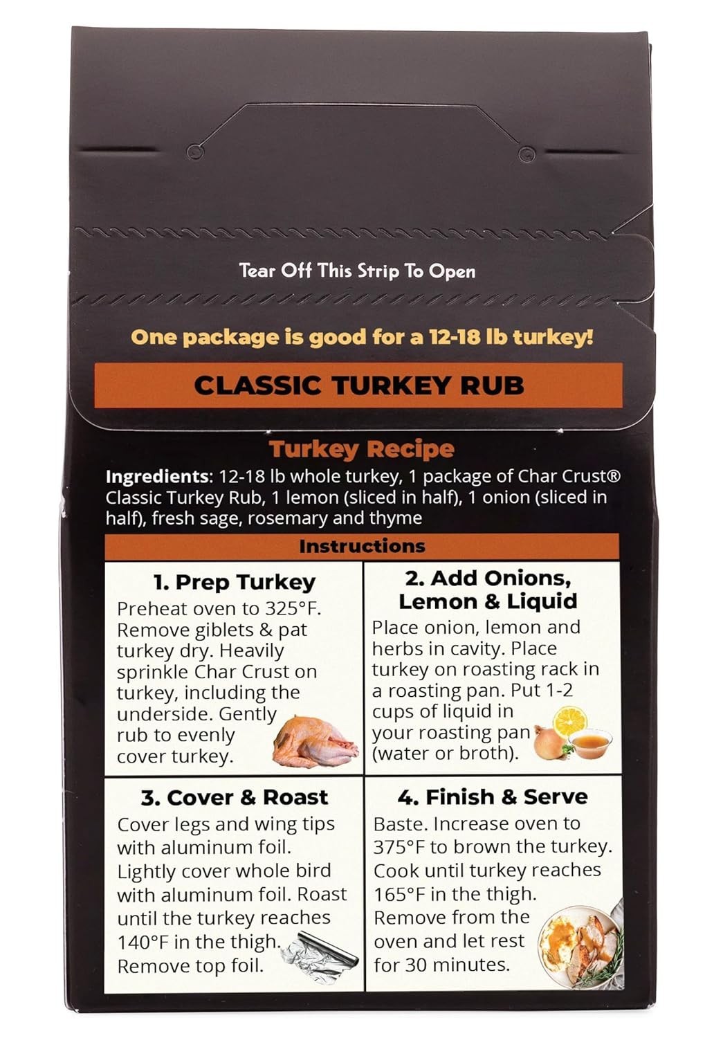2 pack Char Crust Classic Turkey Rub | All-in-one seasonings Free Shipping
