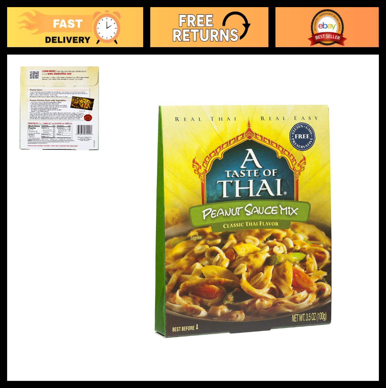 Authentic Thai Peanut Sauce Mix | Quick & Easy Meal Prep | Gluten-Free, Non-GMO
