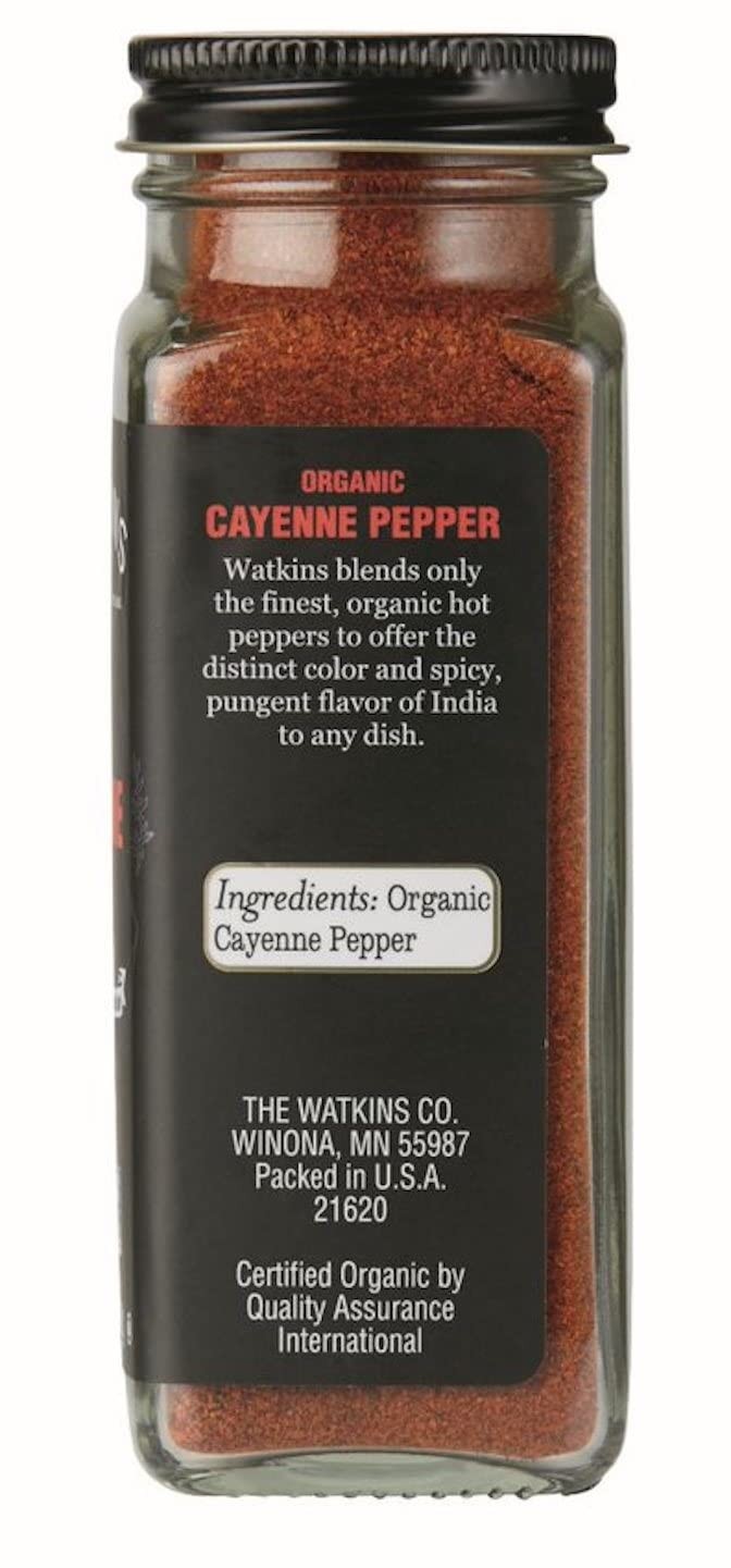 Watkins Gourmet Organic Spice Jar, Cayenne Pepper, 2.4 oz As Shown