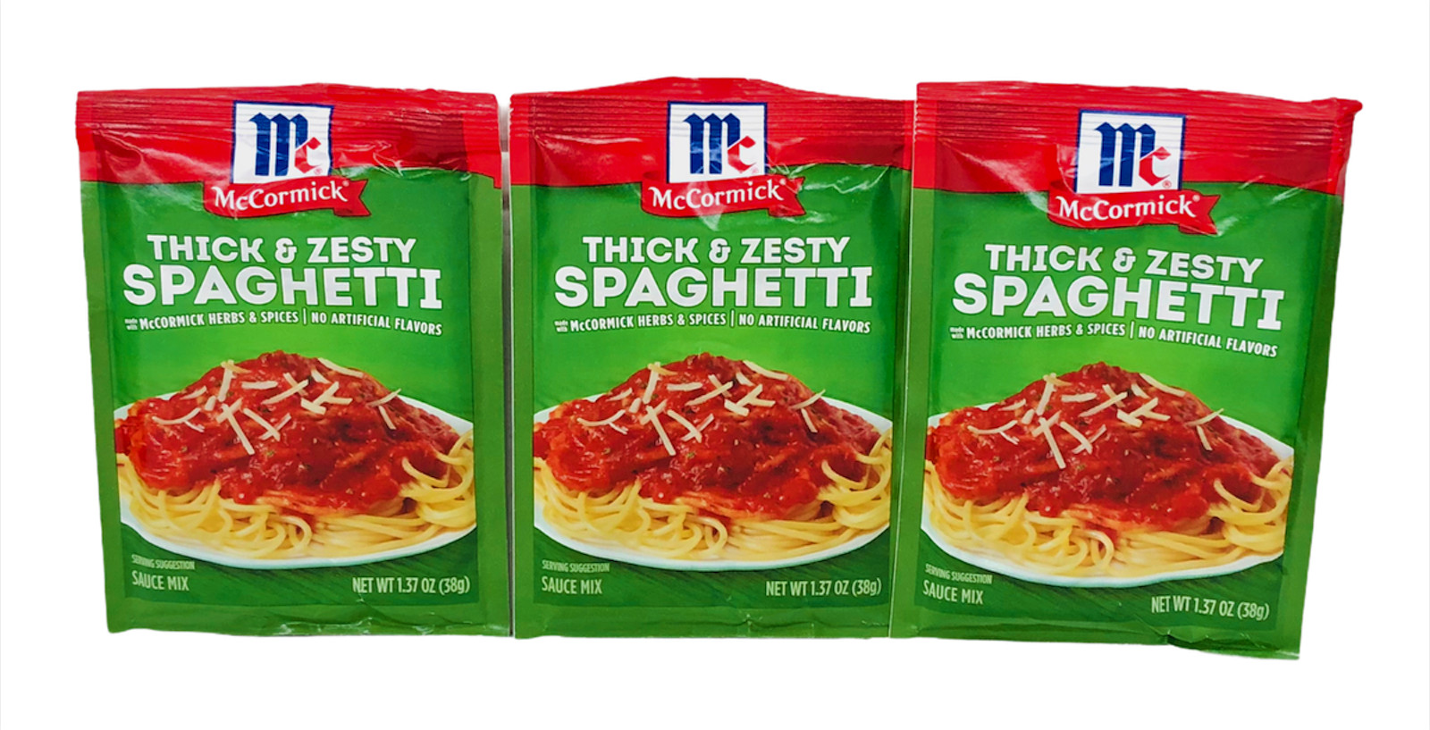 McCormick Thick & Zesty Spaghetti Sauce Mix 1.37 oz (3 Pack)