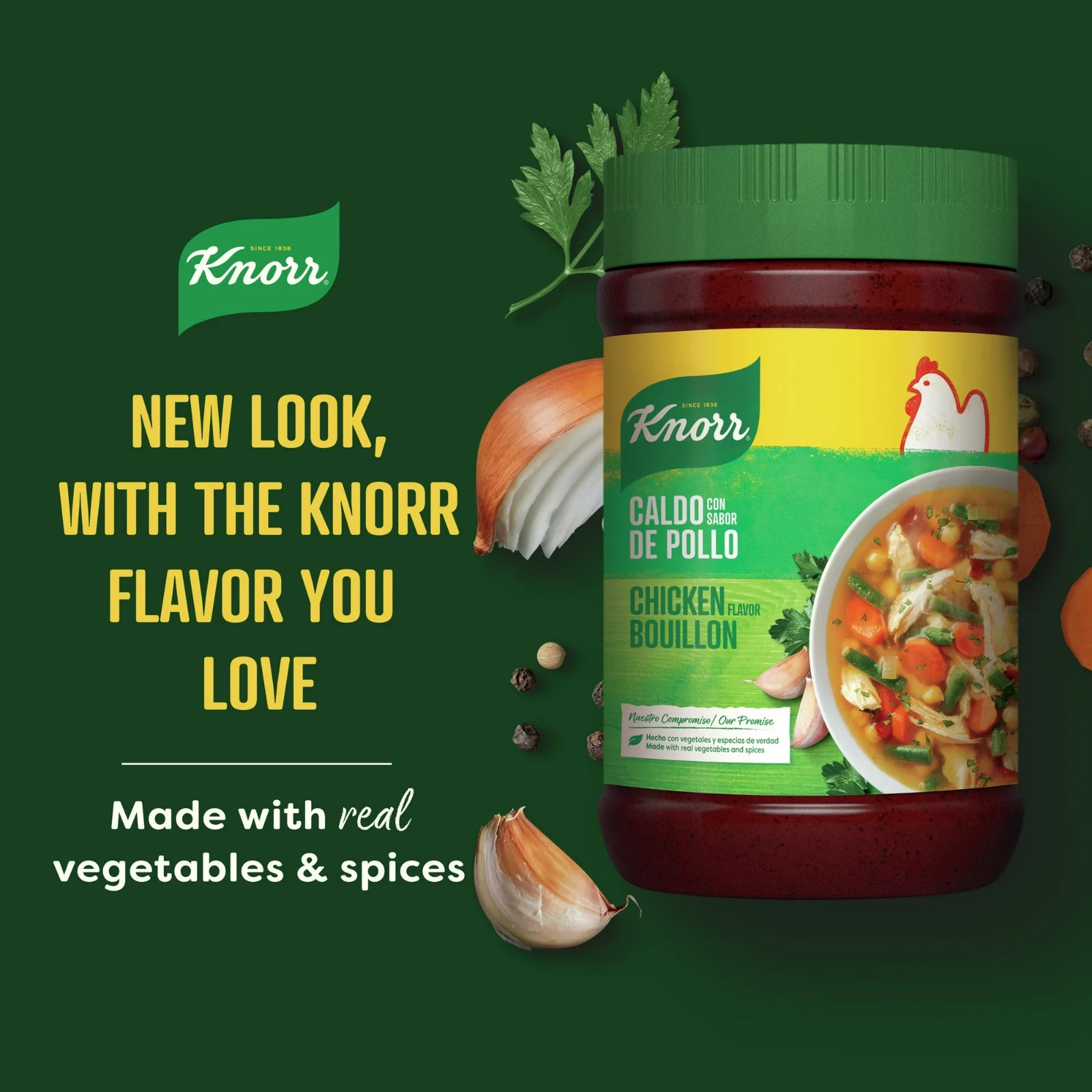Knorr Shelf Stable Granulated Chicken Bouillon, 32 oz Jar