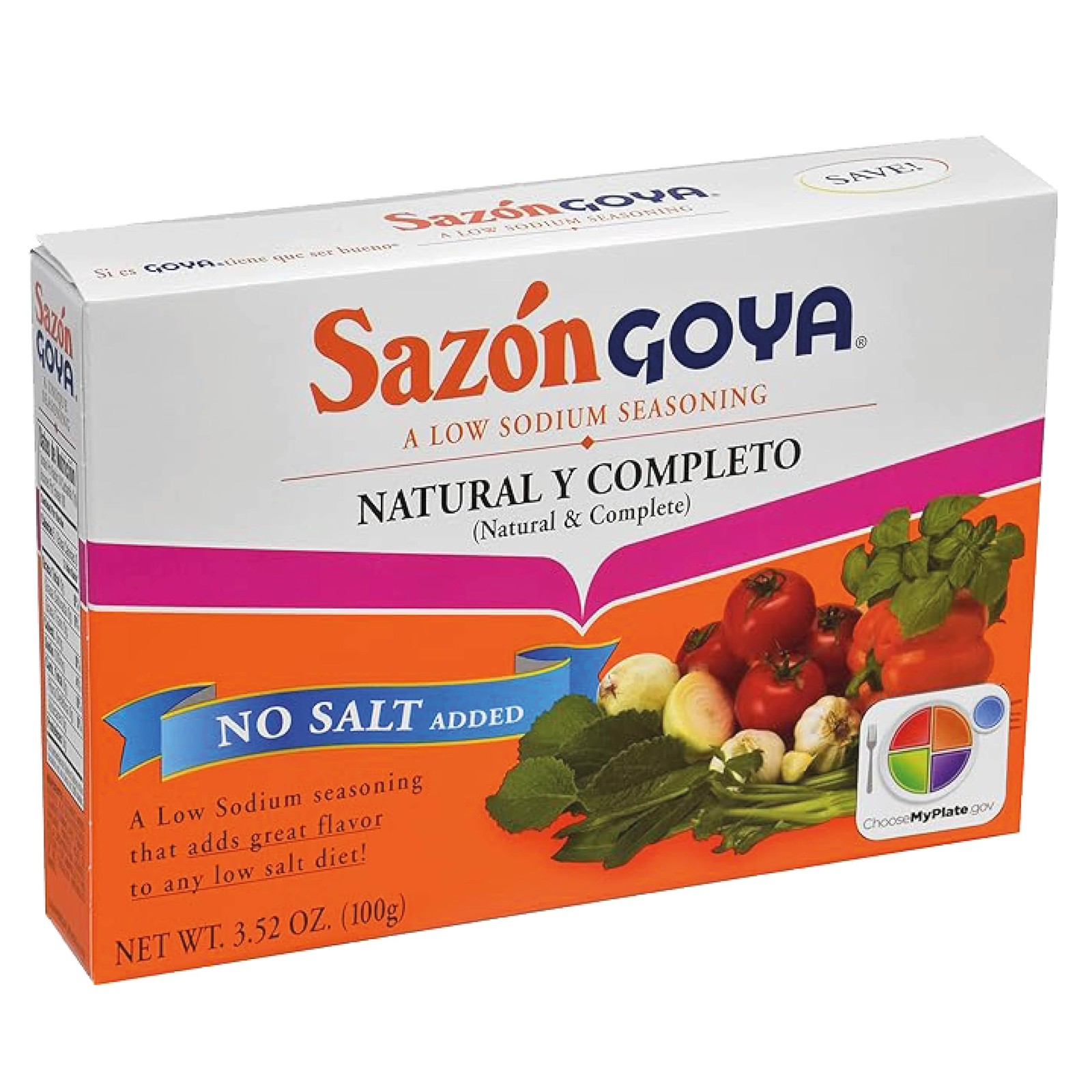 Sazón Natural and Complete by Goya, Low Sodium Latin 3.52 Ounce (Pack of 1)