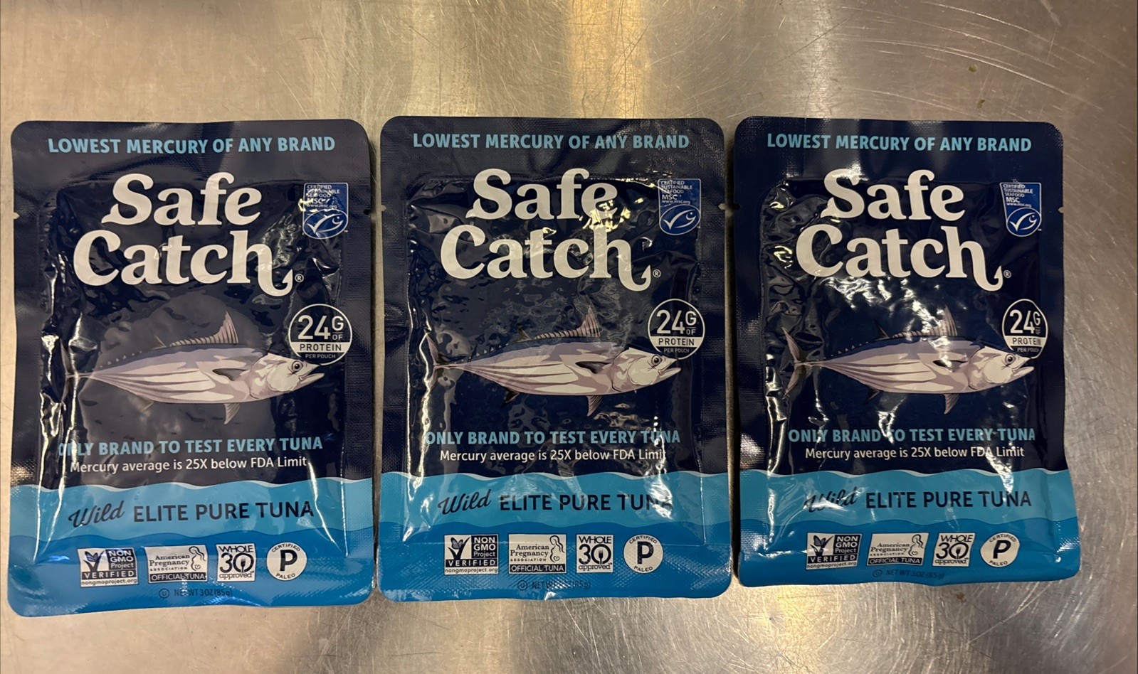 Safe Catch Garlic Herb Wild Tuna Pouch By Safe Catch 2.6 Oz 12 Pack Variety Set