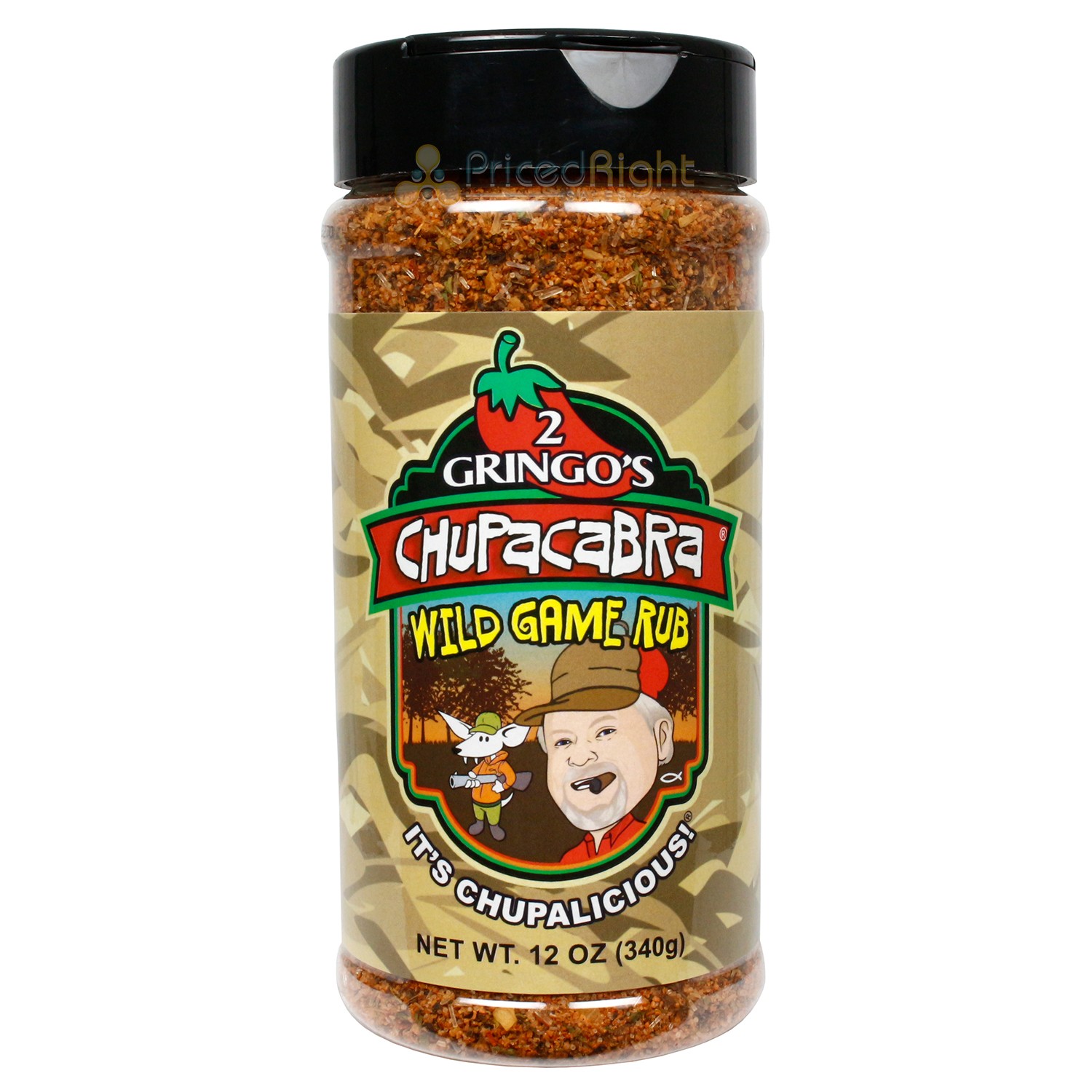 2 Gringos Chupacabra Wild Game Rub All Purpose Seasoning 12 Ounce Shaker Bottle