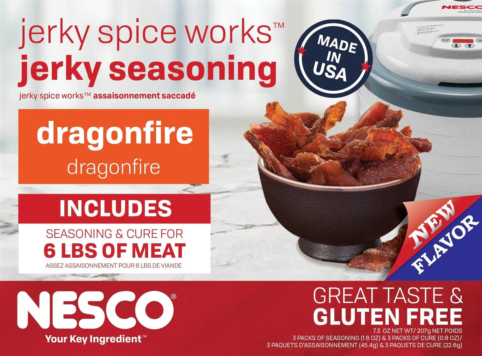 Nesco BJT-6, Jerky Spice Works, Teriyaki Flavor, 7.9 Ounce (Pack of 1), red