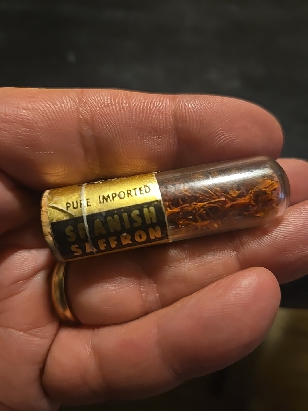 Vintage Bascom’s Spanish Saffron in Glass Vial