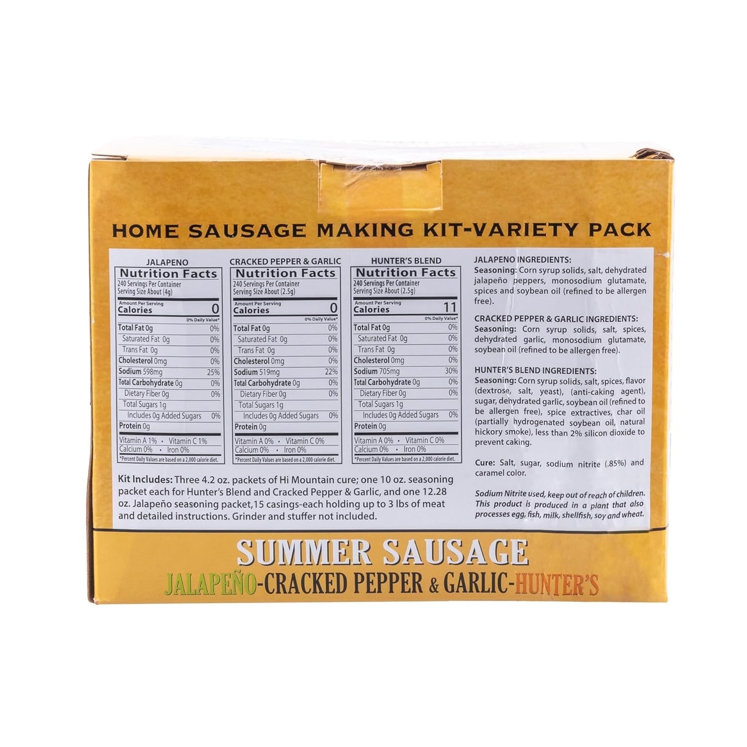 DIY Summer Sausage Kit | Beef, Pork, Venison | Makes 45 lbs