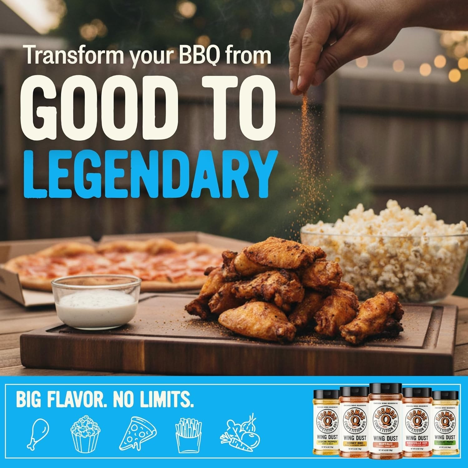 Salt & Vinegar Wing Seasoning – Chicken, Popcorn, Fries, Grilling, 8 Oz Shaker