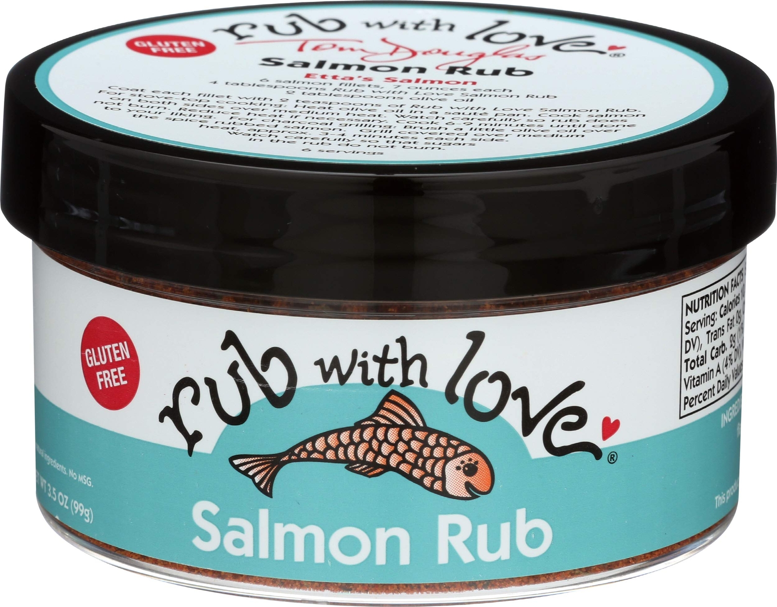 Classic Salmon Rub 3.5 Ounce All Natural Smoky Seasoning for Fish and Meats