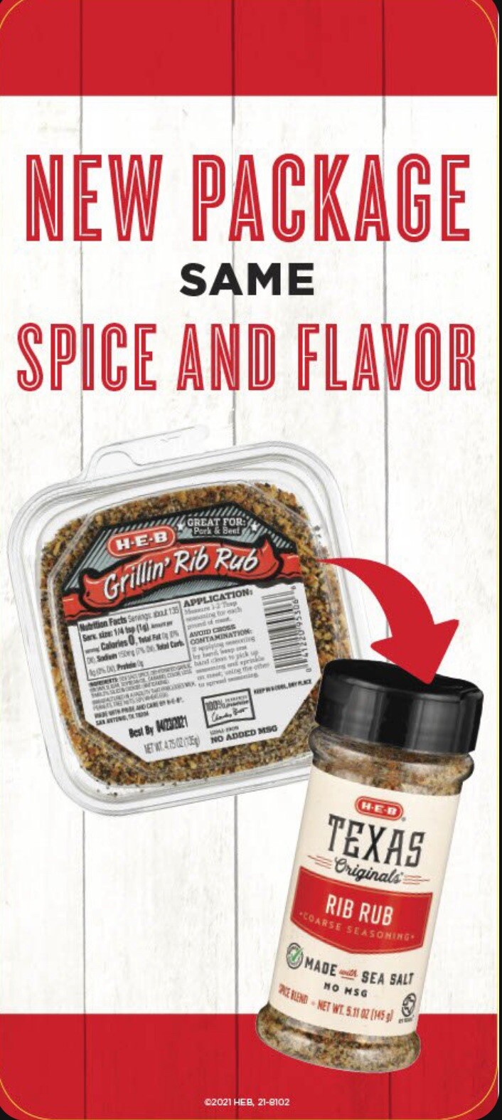 H-E-B Texas Originals Rib Rub Coarse Seasoning, 5.11 oz Authentic Texas Season