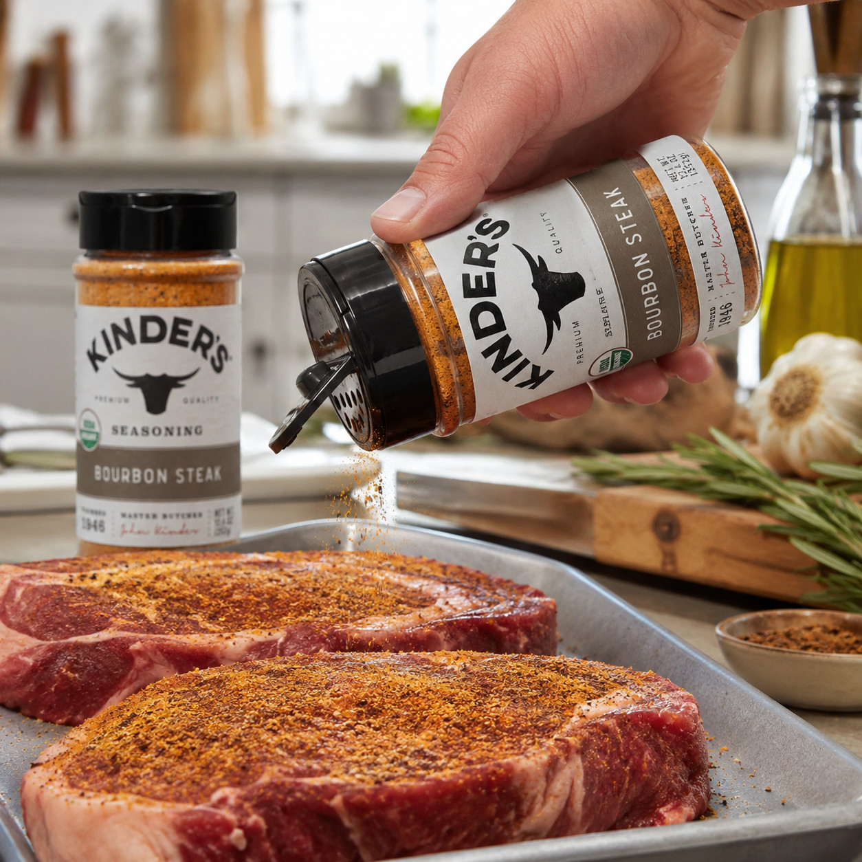 Kinder’s Organic Bourbon Steak Seasoning Spice Mix, 12.4 oz