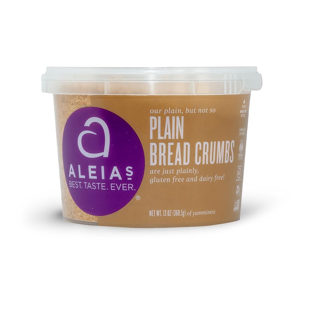 Aleia’s Gluten Free Plain Bread Crumbs – 13oz (1 Pack) – Breading for Chicken,