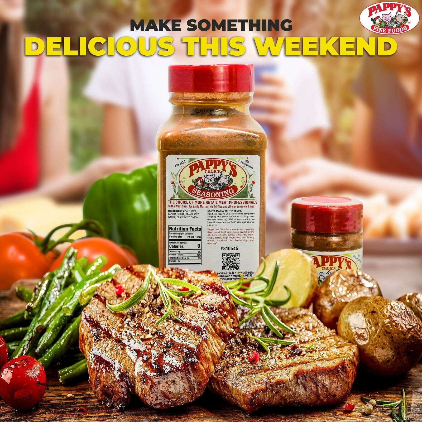 Pappy’s Choice Seasoning BBQ Prime Rib Rub – 24oz/1.5lb Size #810485 Ships Free.