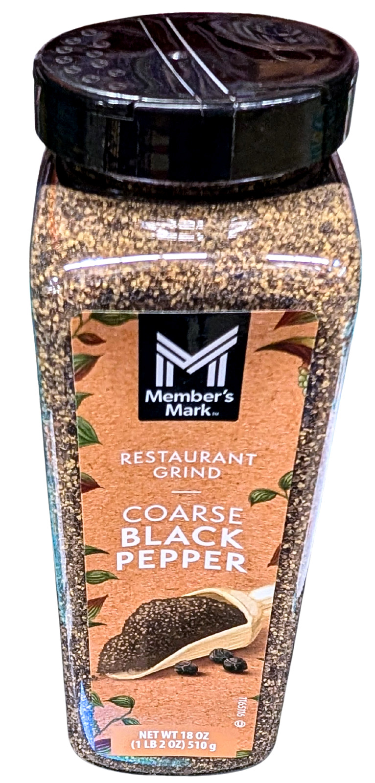 Member’s Mark Restaurant Coarse Black Pepper 18 Oz EXP 07/2028
