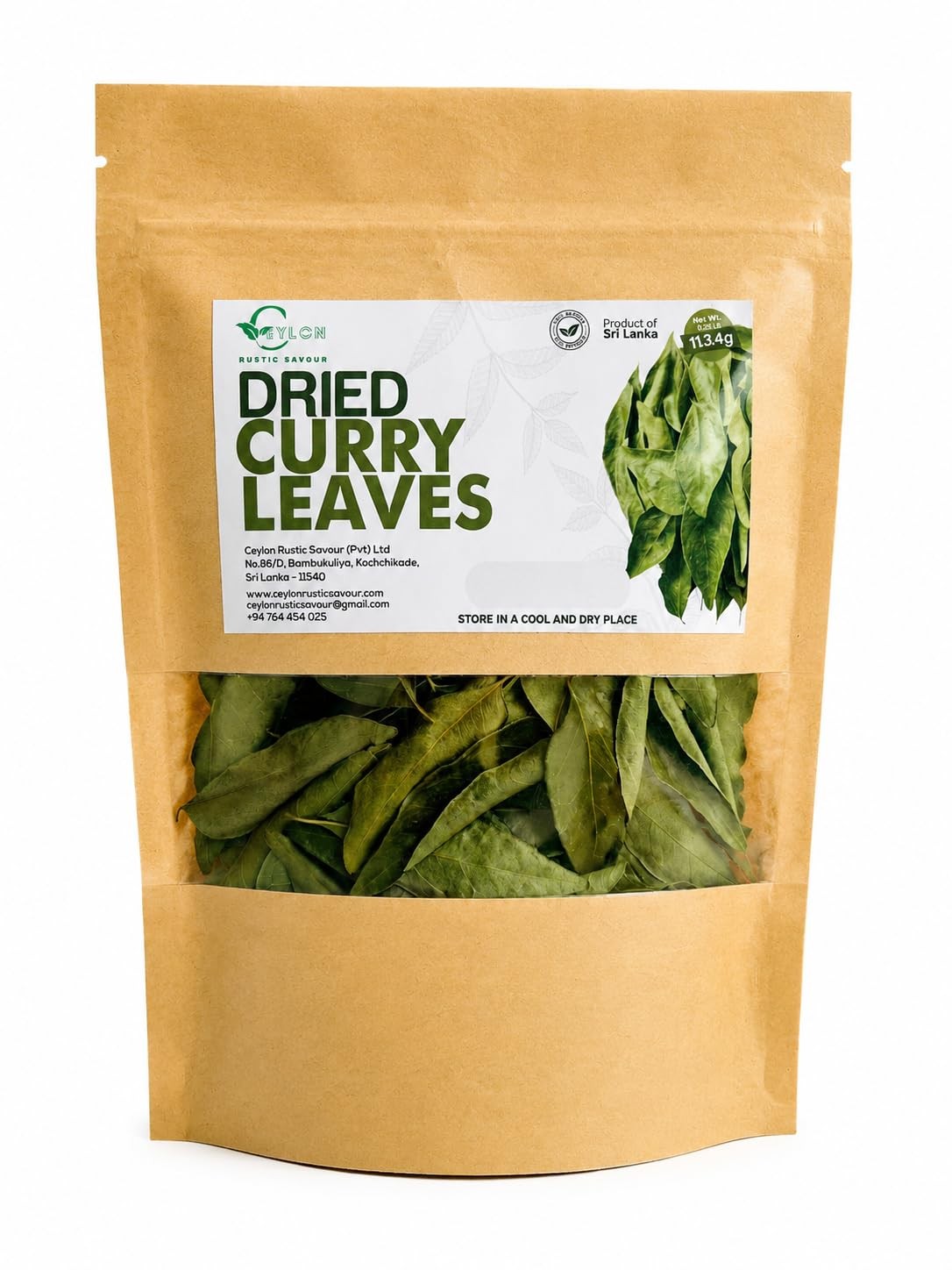 Dried Curry Leaves 0.4 Oz (11.34g) Grade Air Fresh Whole Kari Patta Gluten Free