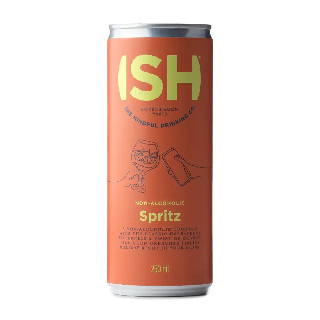 ISH Non-Alcoholic Spritz! 4-Pack Non-Alc Cocktail Beverage Drink Sober Curious