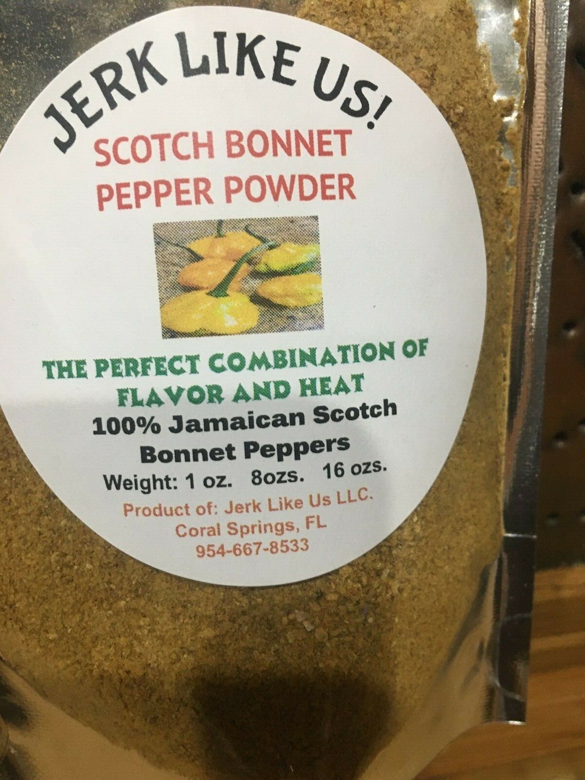 100% Pure Jamaican Scotch Bonnet Pepper Powder 1 oz. sealed packet