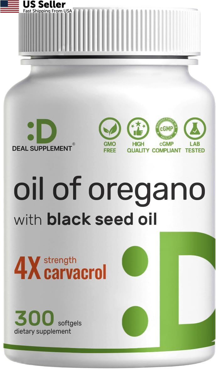 DEAL SUPPLEMENT Oil of Oregano Softgels with Black Seed 300 Count (Pack 1)