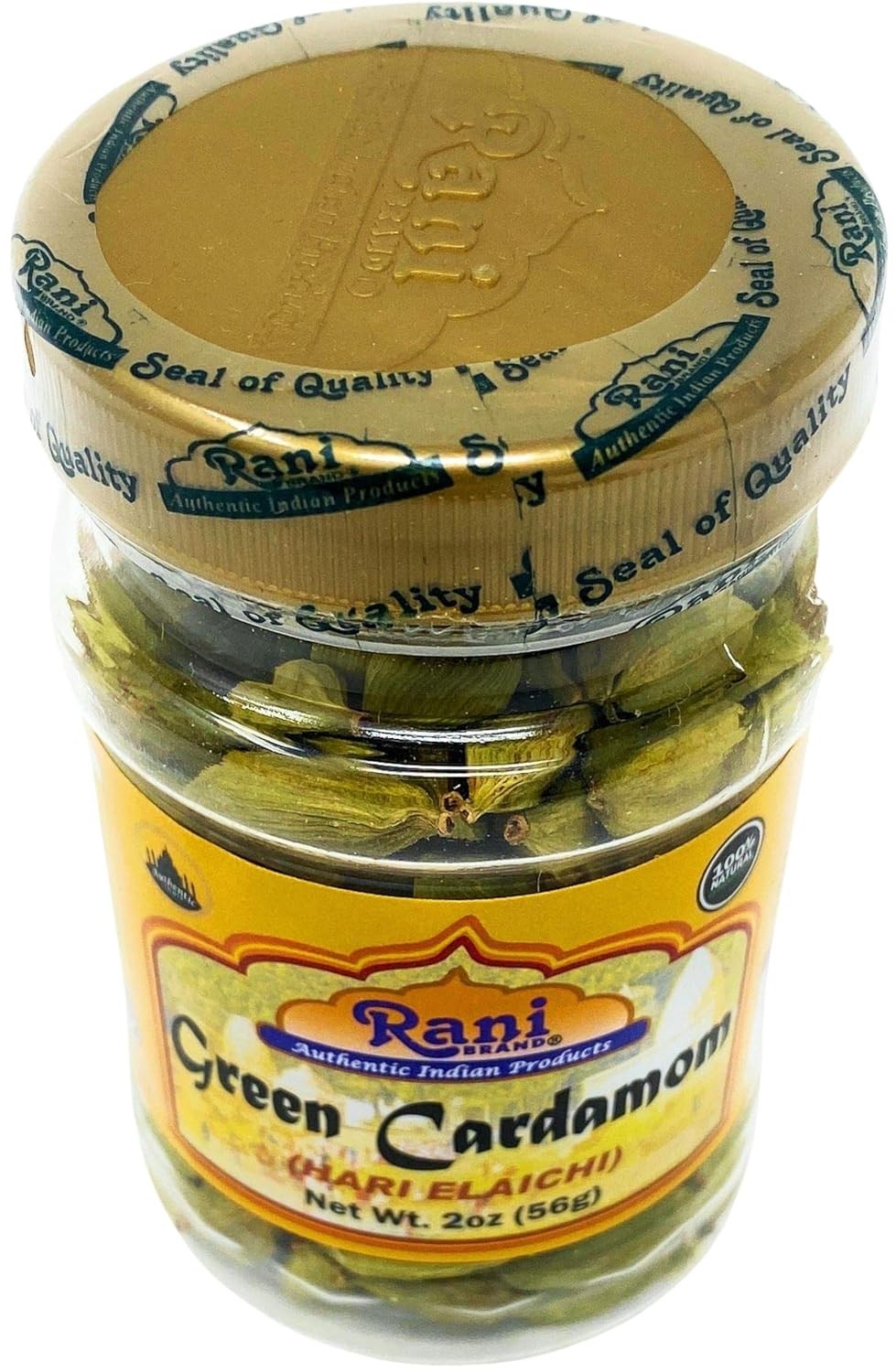 Rani Green Cardamom Pods Spice Hari Elachi 2oz 56g PET Jar, Pack of 12 ~ All …