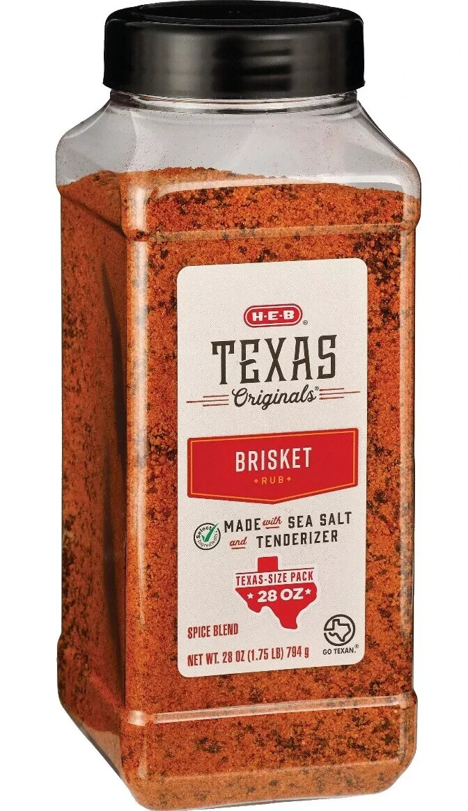 H-E-B Texas Originals Famous Unique Brisket Rub Spice Blend – Texas-Size 28 oz