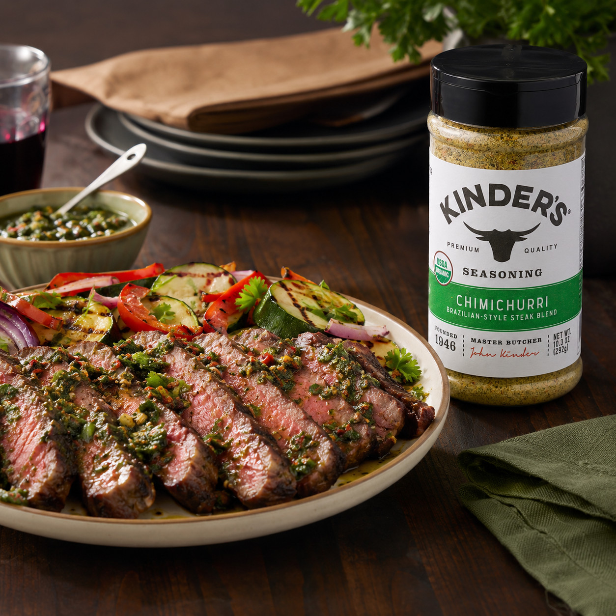 Kinder’s Chimichurri – Brazilian Style Steak Blend Seasoning 10.3 oz.