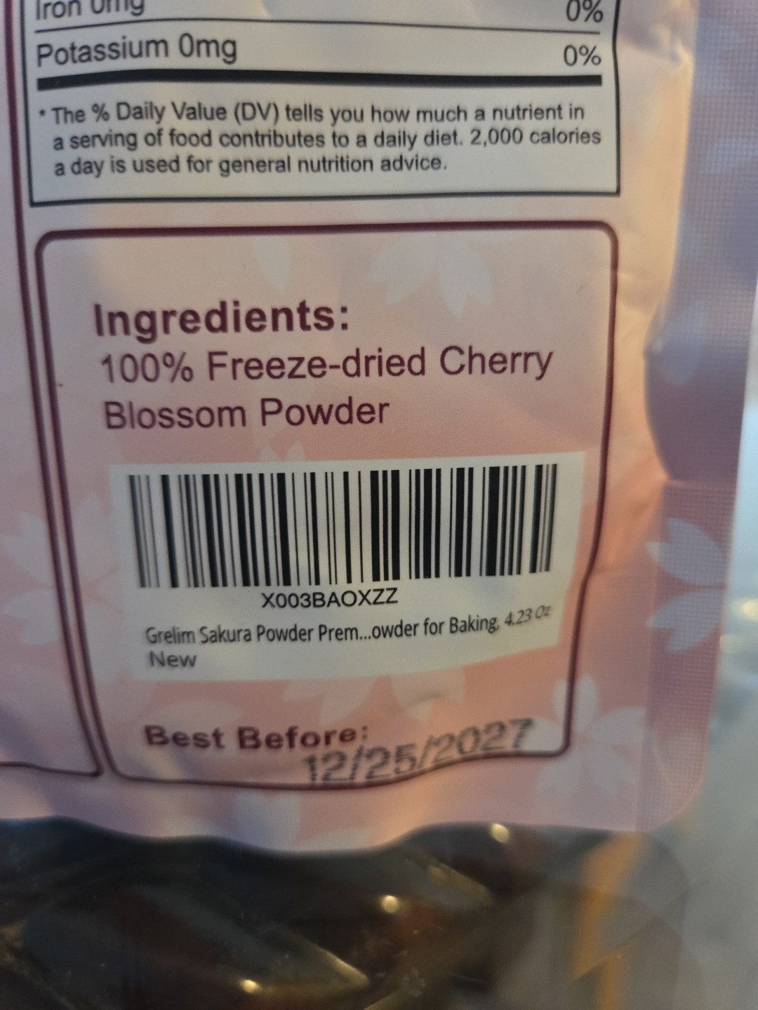 Grelim Sakura Premium Original Cherry Blossom Powder 4.23 oz. EXP : 12/27