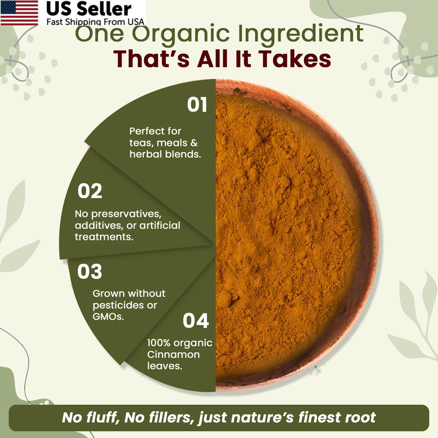 Organic Way True Ceylon Cinnamon Powder | & 16 Ounce (Pack of 1)