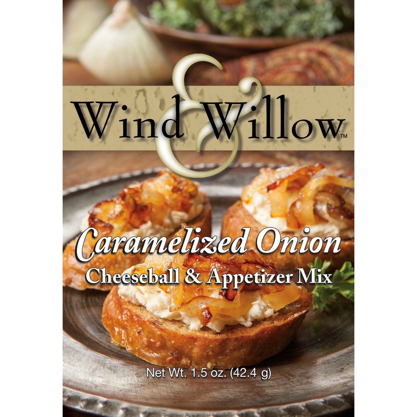 Wind & Willow Caramelized Onion Cheeseball & Appetizer Mix (Pack of 2)